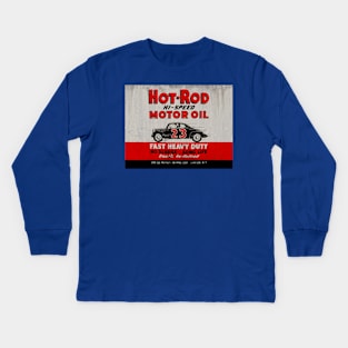 HOT ROD MOTOR OIL Kids Long Sleeve T-Shirt